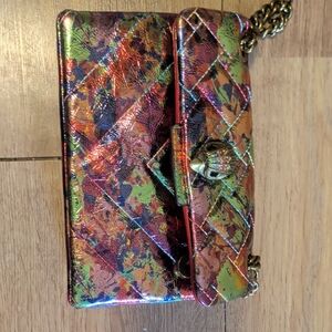 Kurt Geiger Metallic Multicolor Quilted Crossbody Bag with Chain